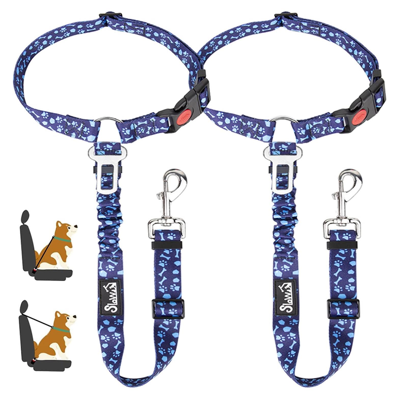 Cinturón de Seguridad para Perros Lukovee, 2 Piezas Ajustables