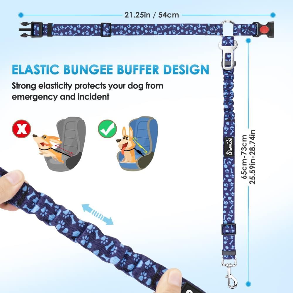 Cinturón de Seguridad para Perros Lukovee, 2 Piezas Ajustables