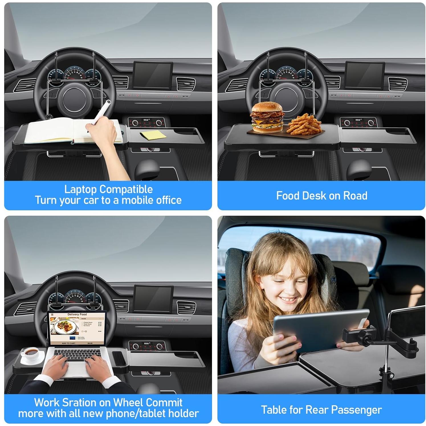 Bandeja de Volante Datanly 2 en 1 para Coche y SUV