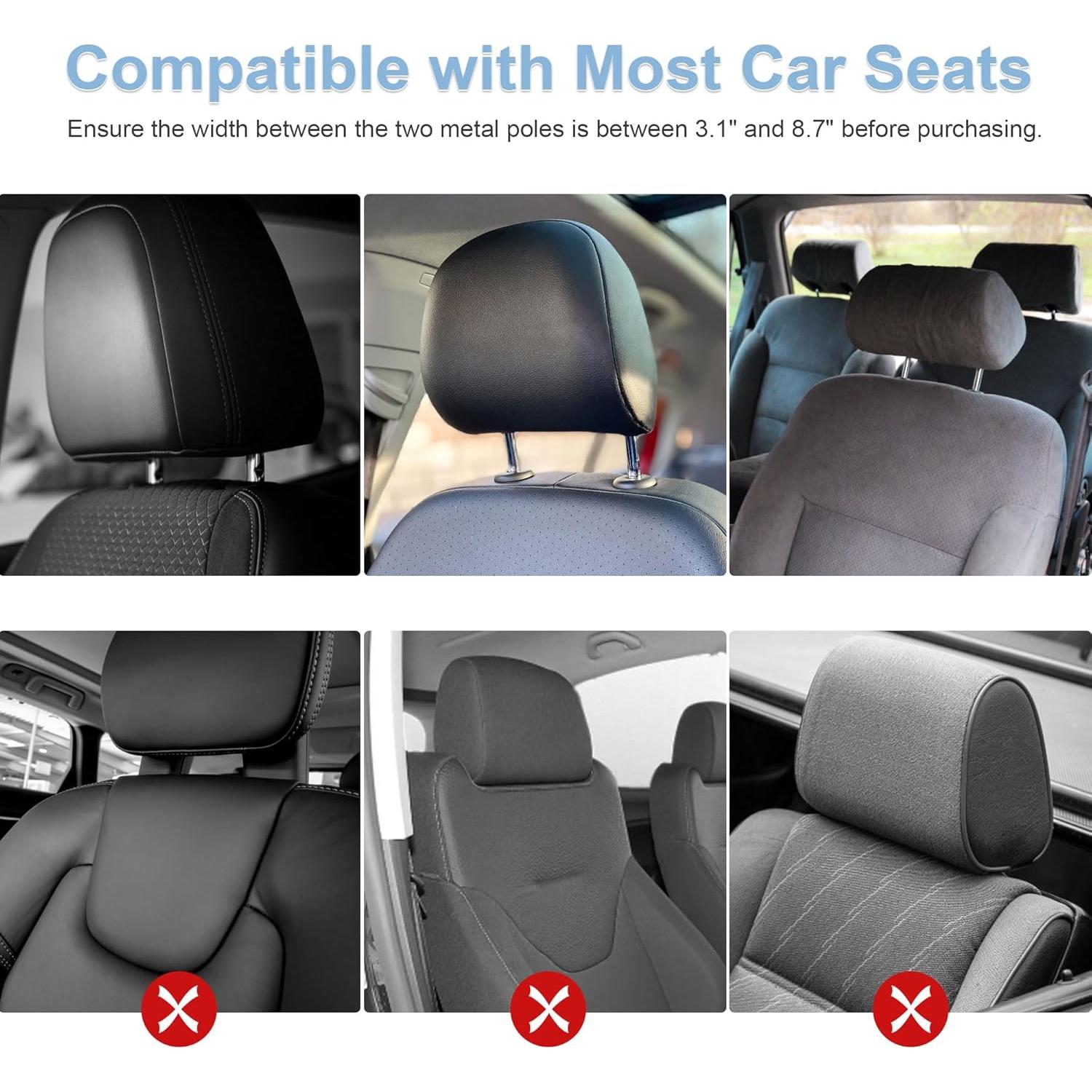 Almohada de Reposacabezas Coche C COMCROSFLY Beige Ajustable