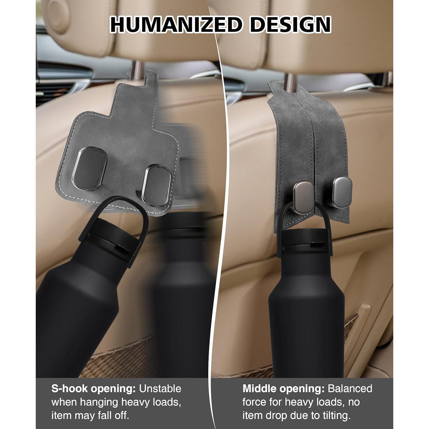 Ganchos para Reposacabezas MOBIKEY 4 Piezas Metal Gris