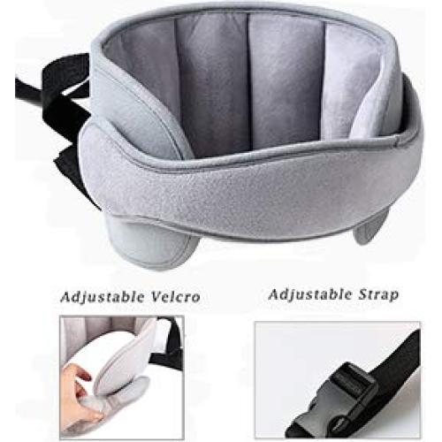 Soporte de Cabeza para Asiento de Auto Infantil Gris - Ajustable