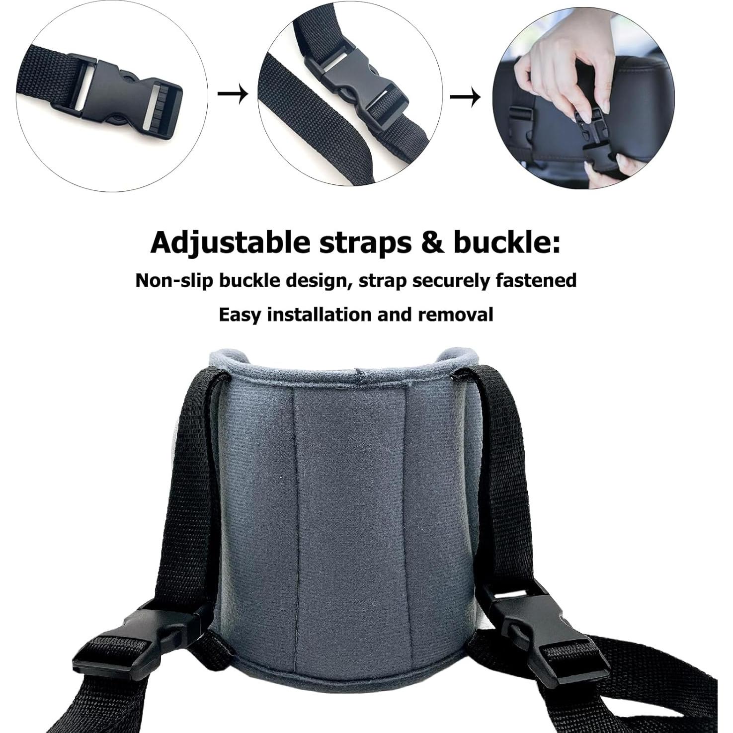 Banda Soporte Cabeza Auto Niños StoHua Ajustable Gris