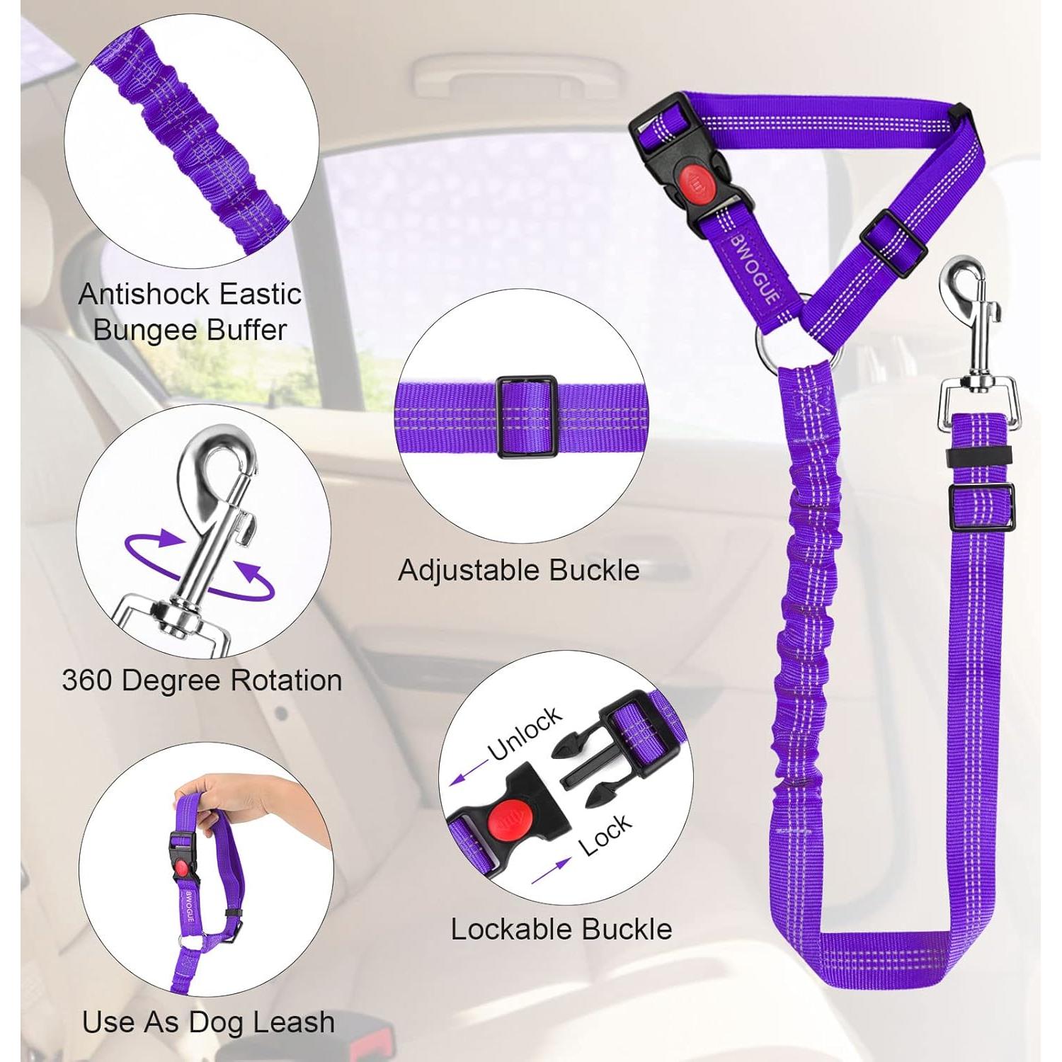 Correa de Seguridad para Perros y Gatos BWOGUE Ajustable 48-80 cm