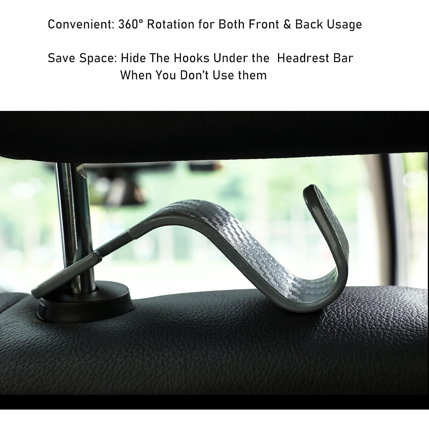 Gancho Organizador para Asiento de Coche Toiyason 4 Piezas Gris