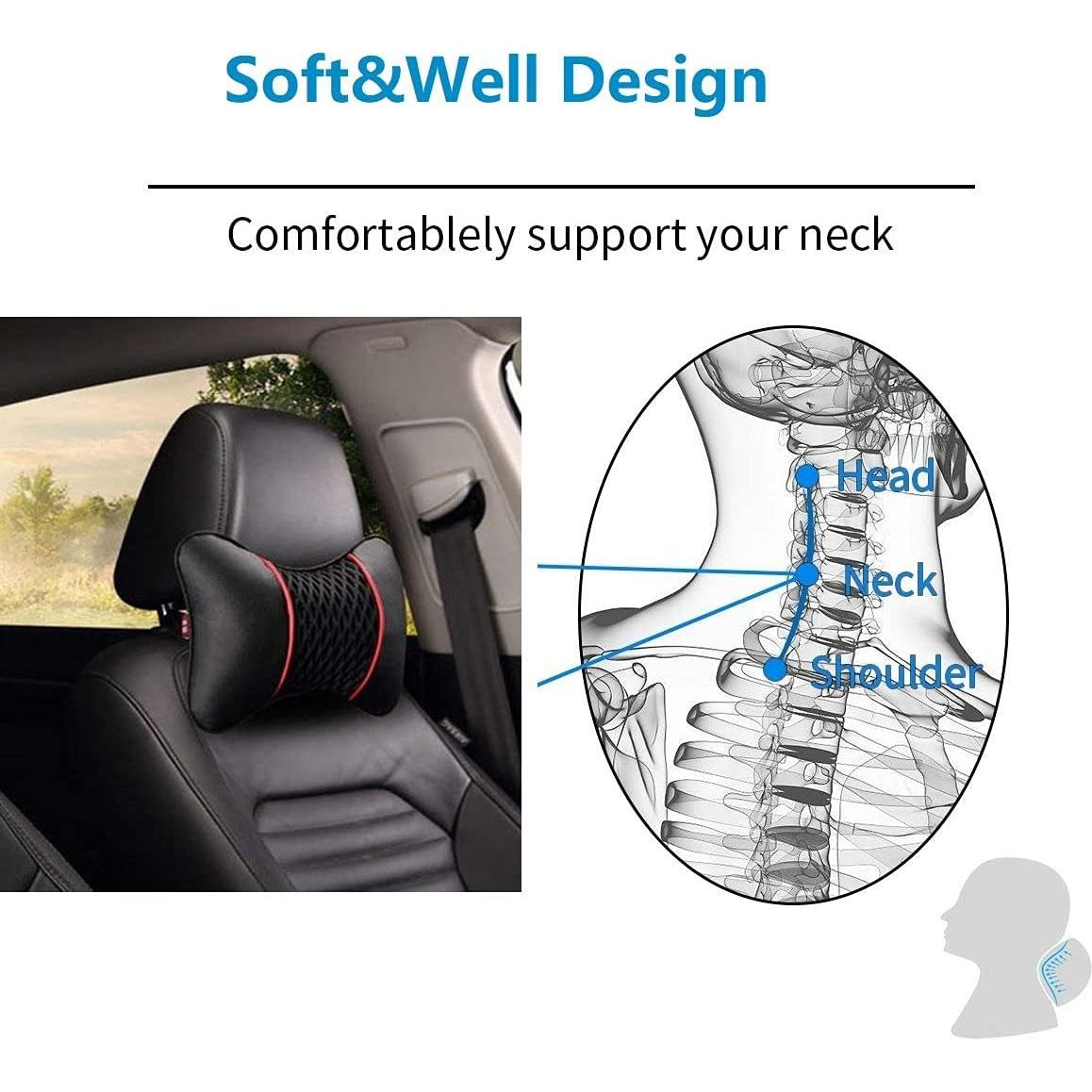 Almohada de Cuello VVHOOY 2 PCS Cuero Suave Universal