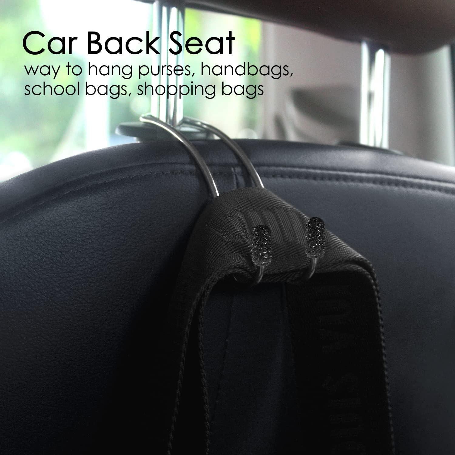 Ganchos de Reposacabezas de Coche Guoord 2 Pcs Negro