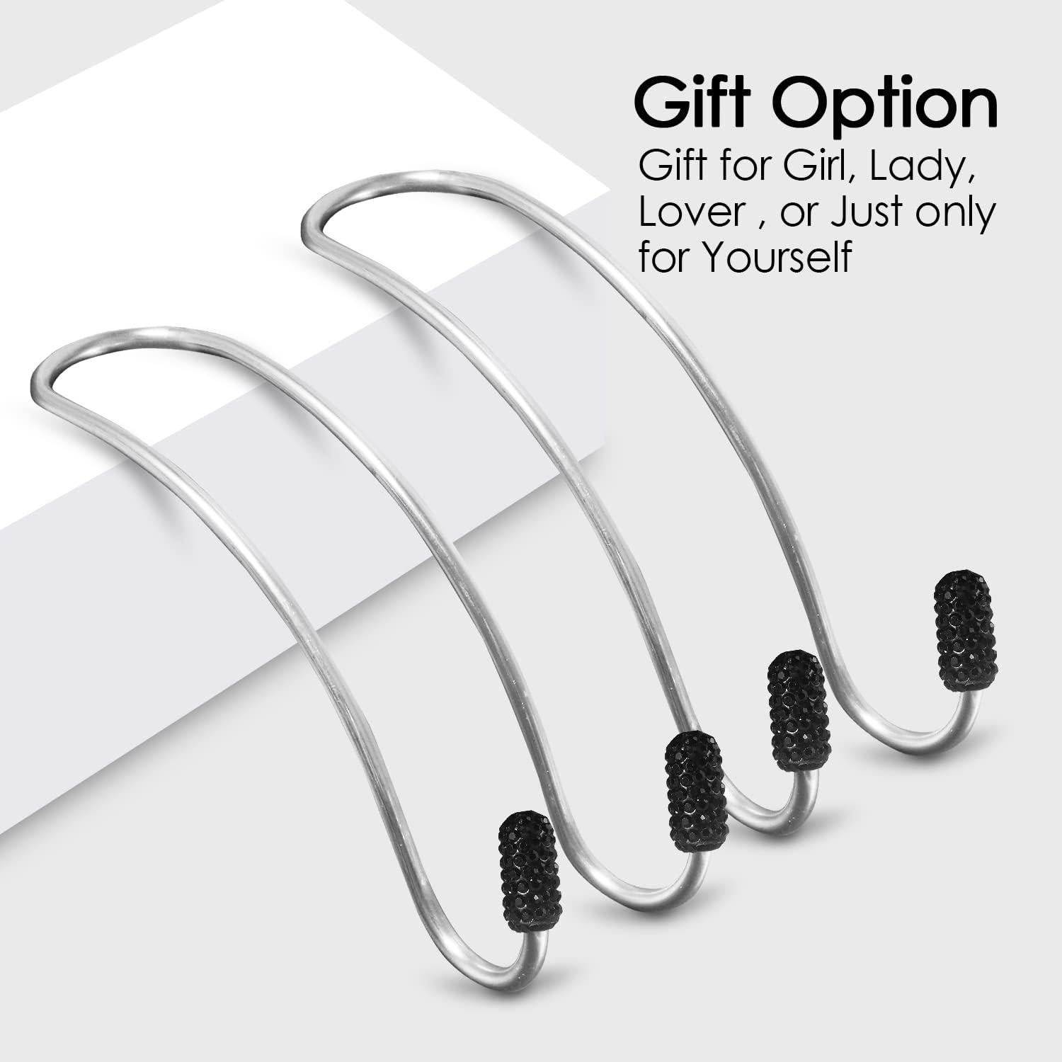 Ganchos de Reposacabezas de Coche Guoord 2 Pcs Negro