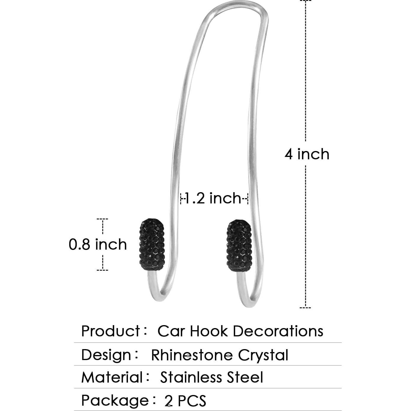 Ganchos de Reposacabezas de Coche Guoord 2 Pcs Negro