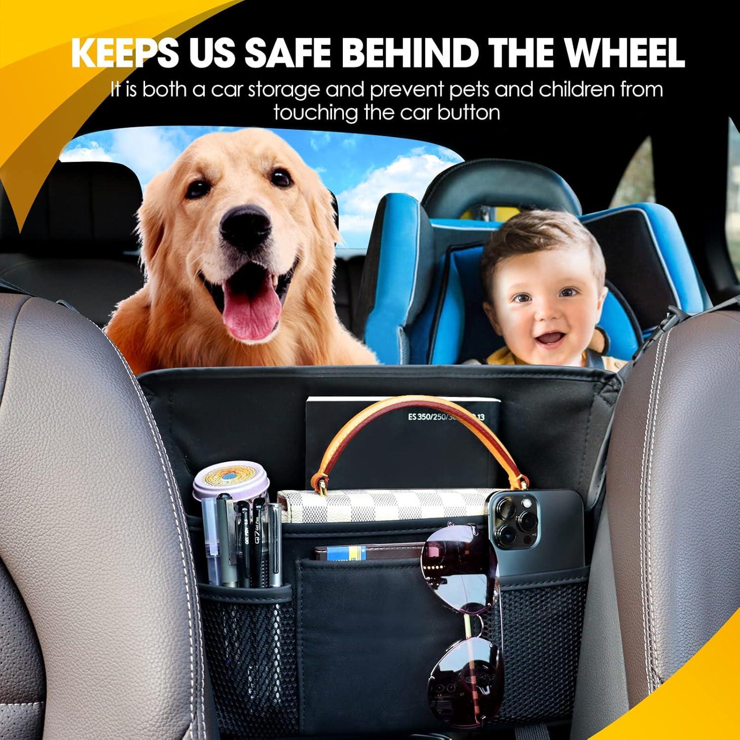 Organizador de Asiento de Coche Donpeshe Negro 7 Compartimentos