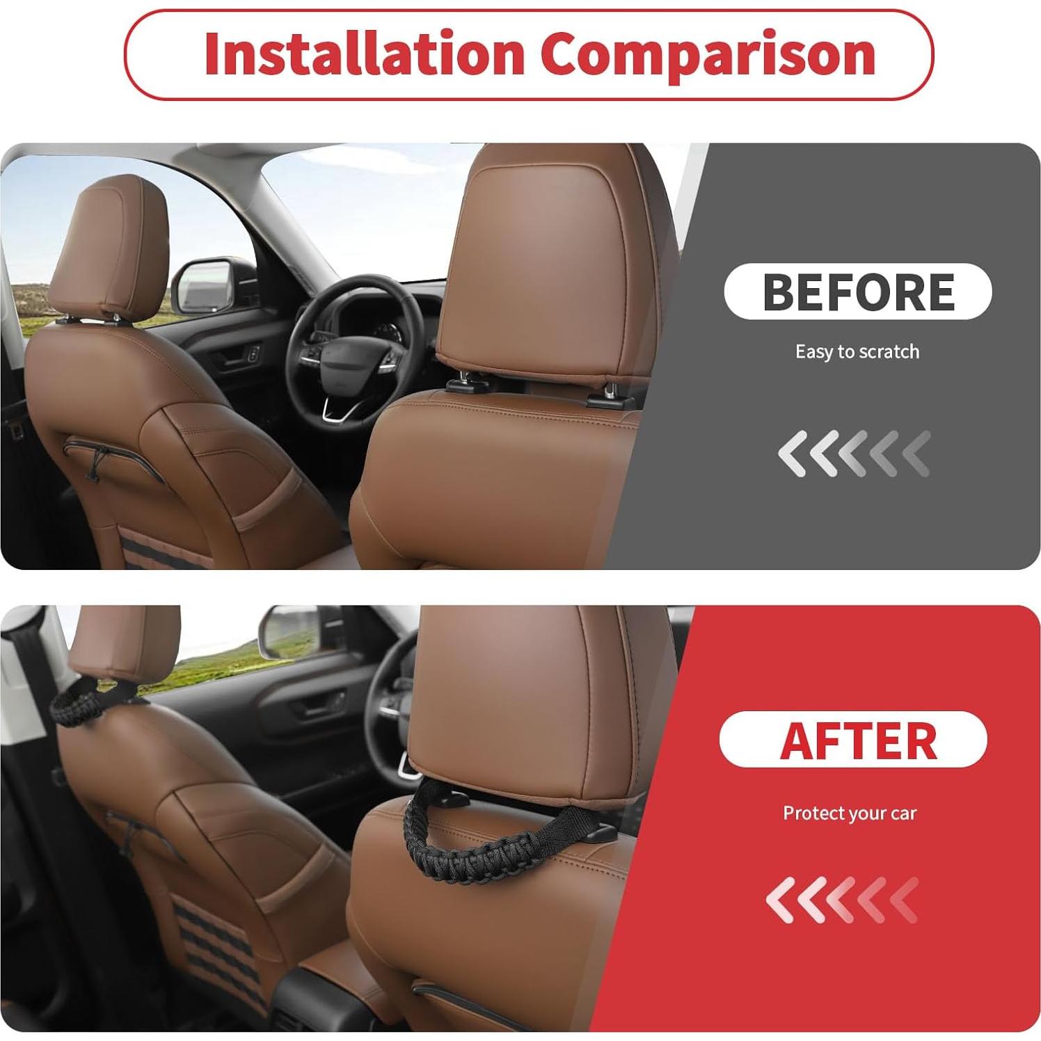 Asas de Agarre para Cabecera Linskip Paracord Negro