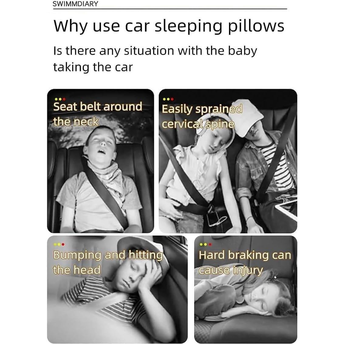 Almohada de Viaje H MCNULGUR Rosa 71x56 cm Soporte Cabeza