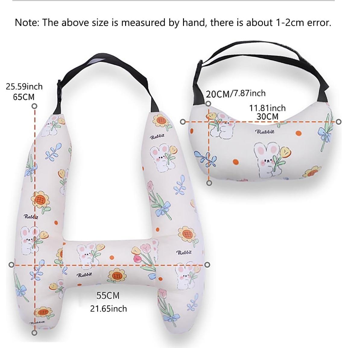 Almohada de Viaje H MCNULGUR Rosa 71x56 cm Soporte Cabeza