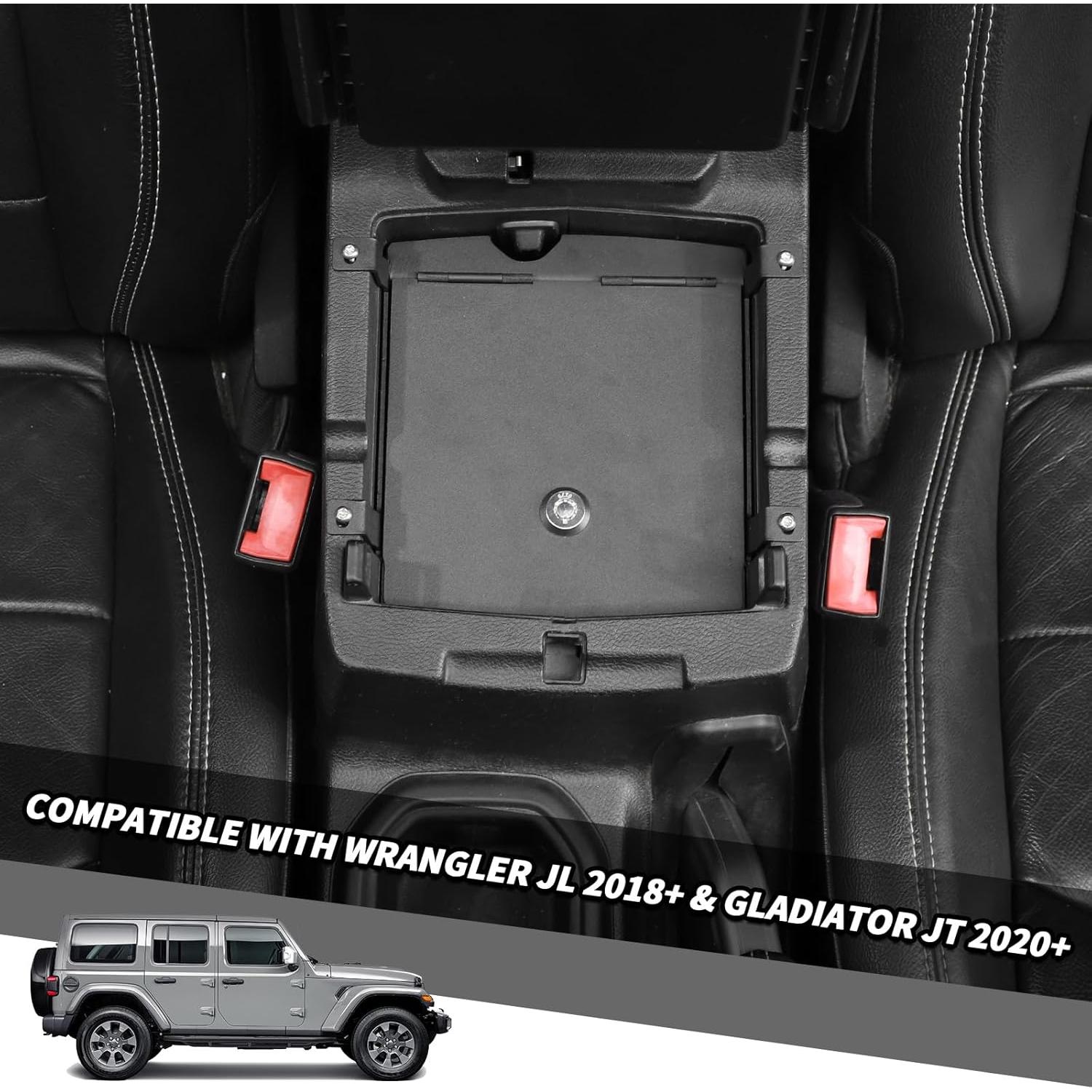 Caja de Cerradura Jimen para Consola Jeep Wrangler JL JT 2018-2024