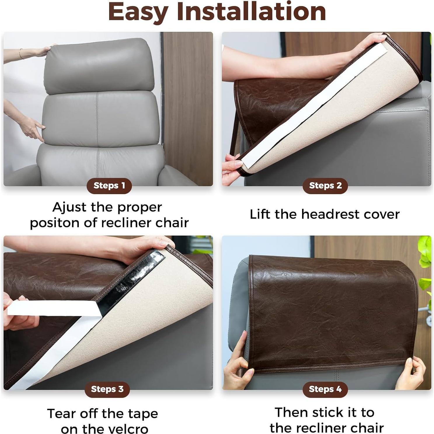 Protector de Respaldo Cuero Sintético NZDWZDN 68x43 cm Marrón