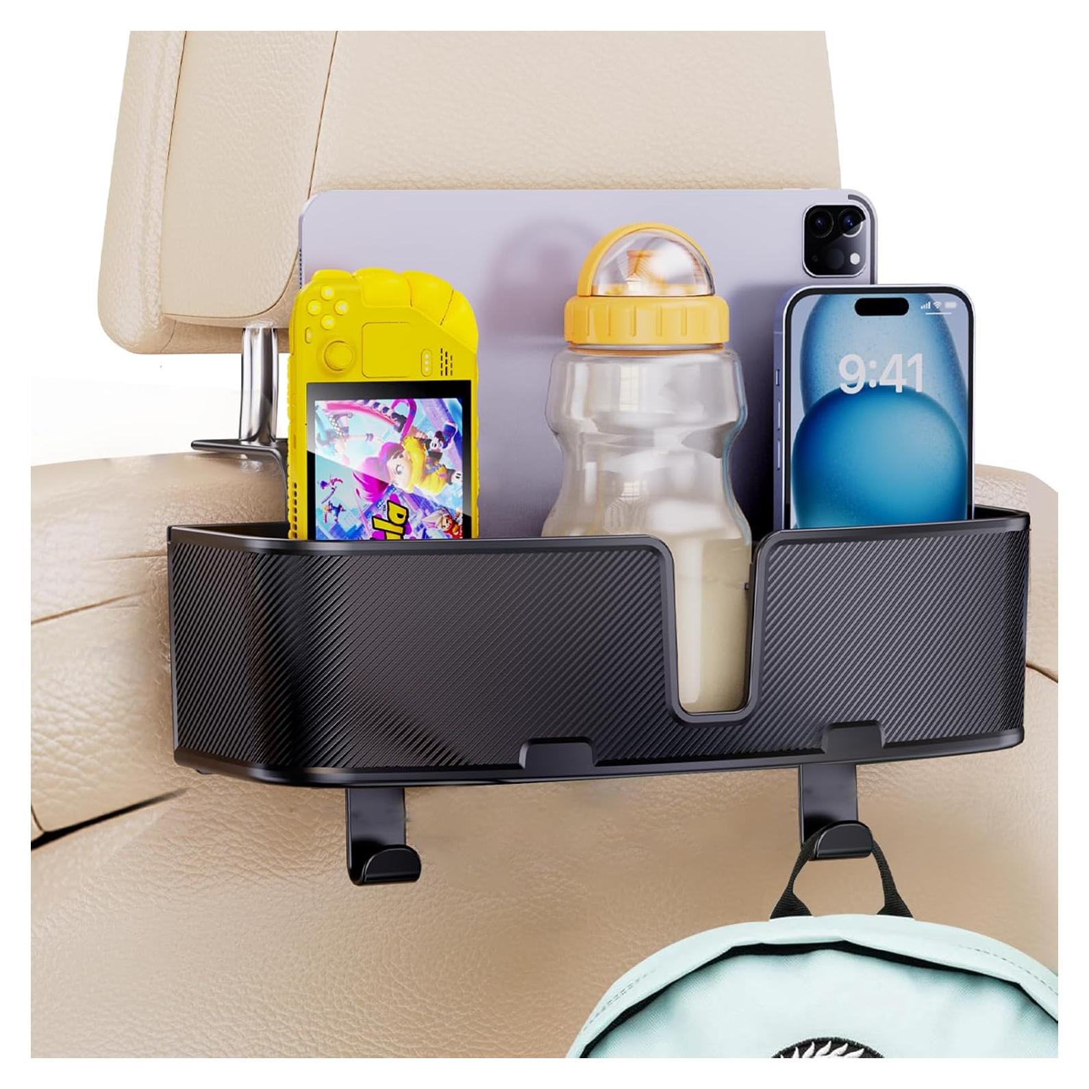 Soporte para Tazas en Reposacabezas MAGJIEYX - Organizador Negro