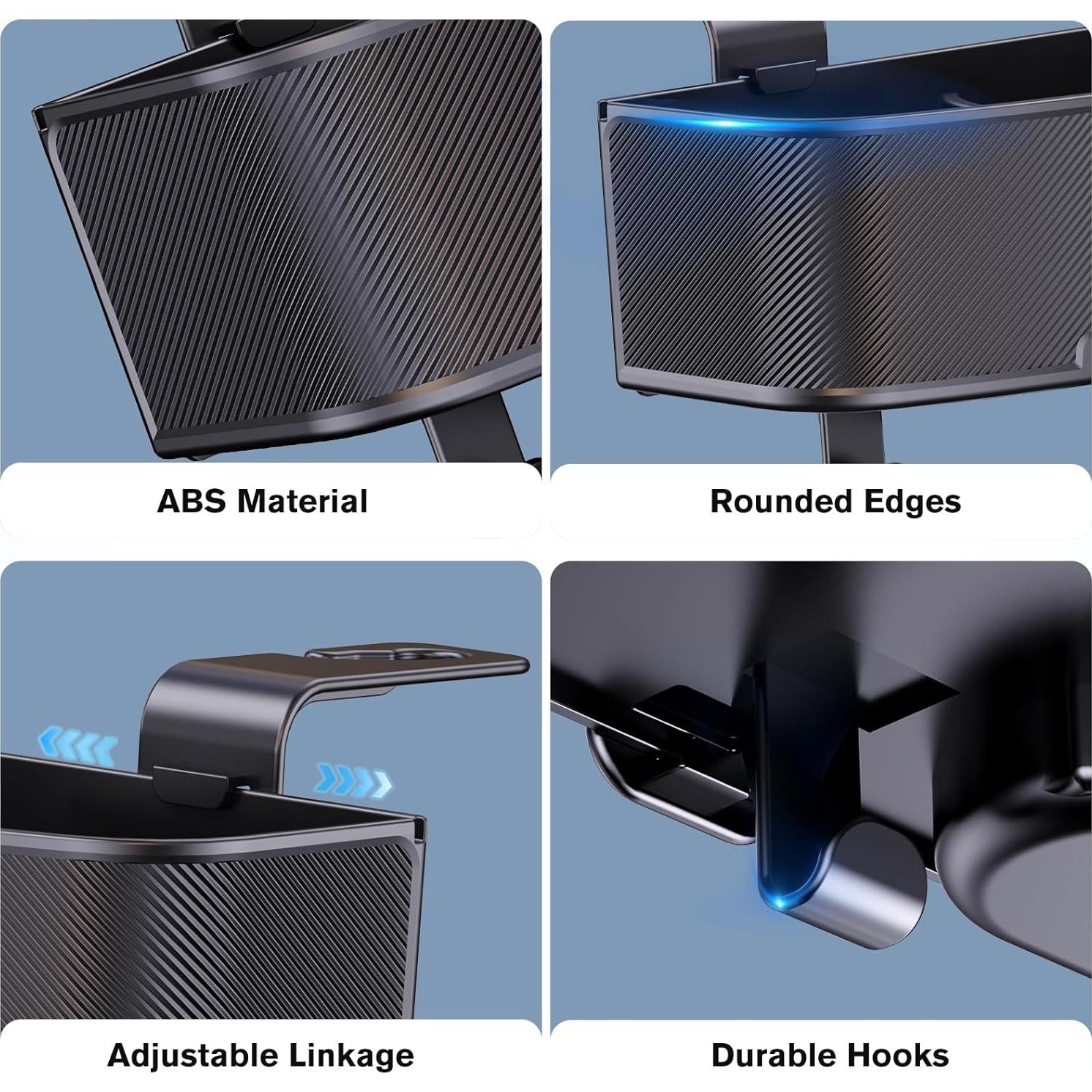 Soporte para Tazas en Reposacabezas MAGJIEYX - Organizador Negro