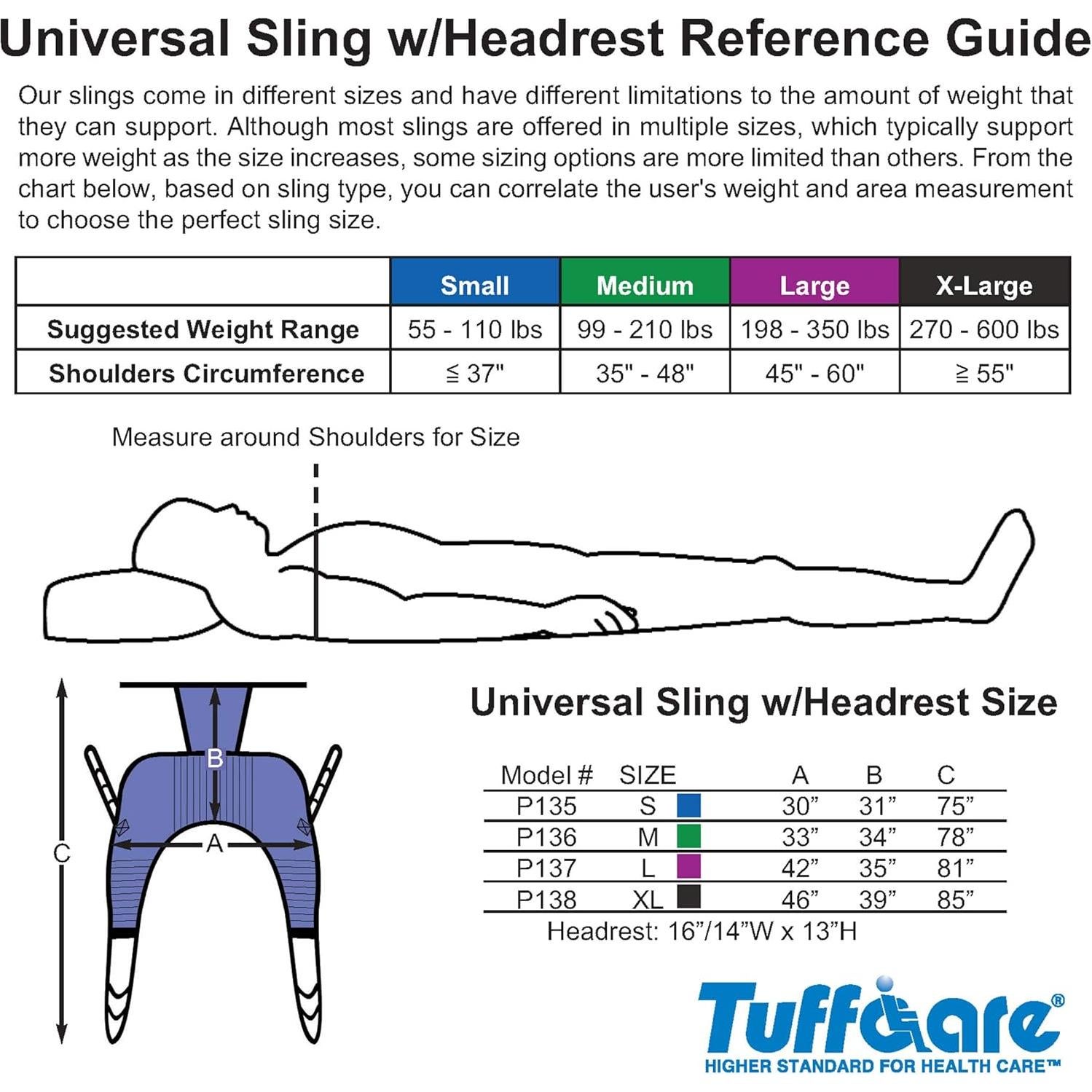 Eslinga de Paciente Universal Tuffcare Mediana con Respaldo