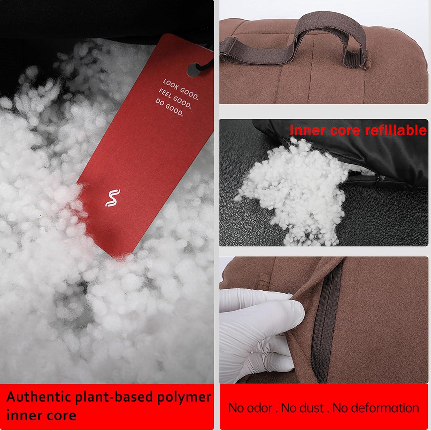 Almohadas de Cuello POKSRI para Coche 2 Pcs Gris Ajustables