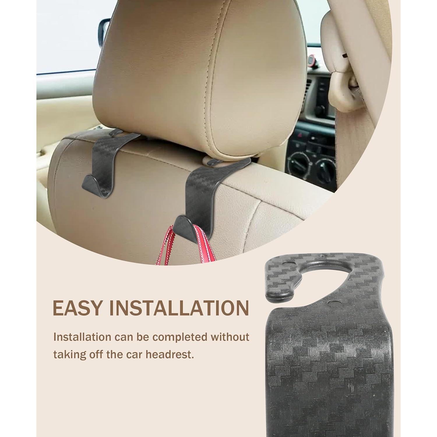 Paquete de 4 Ganchos para Reposacabezas de Coche bylikeho