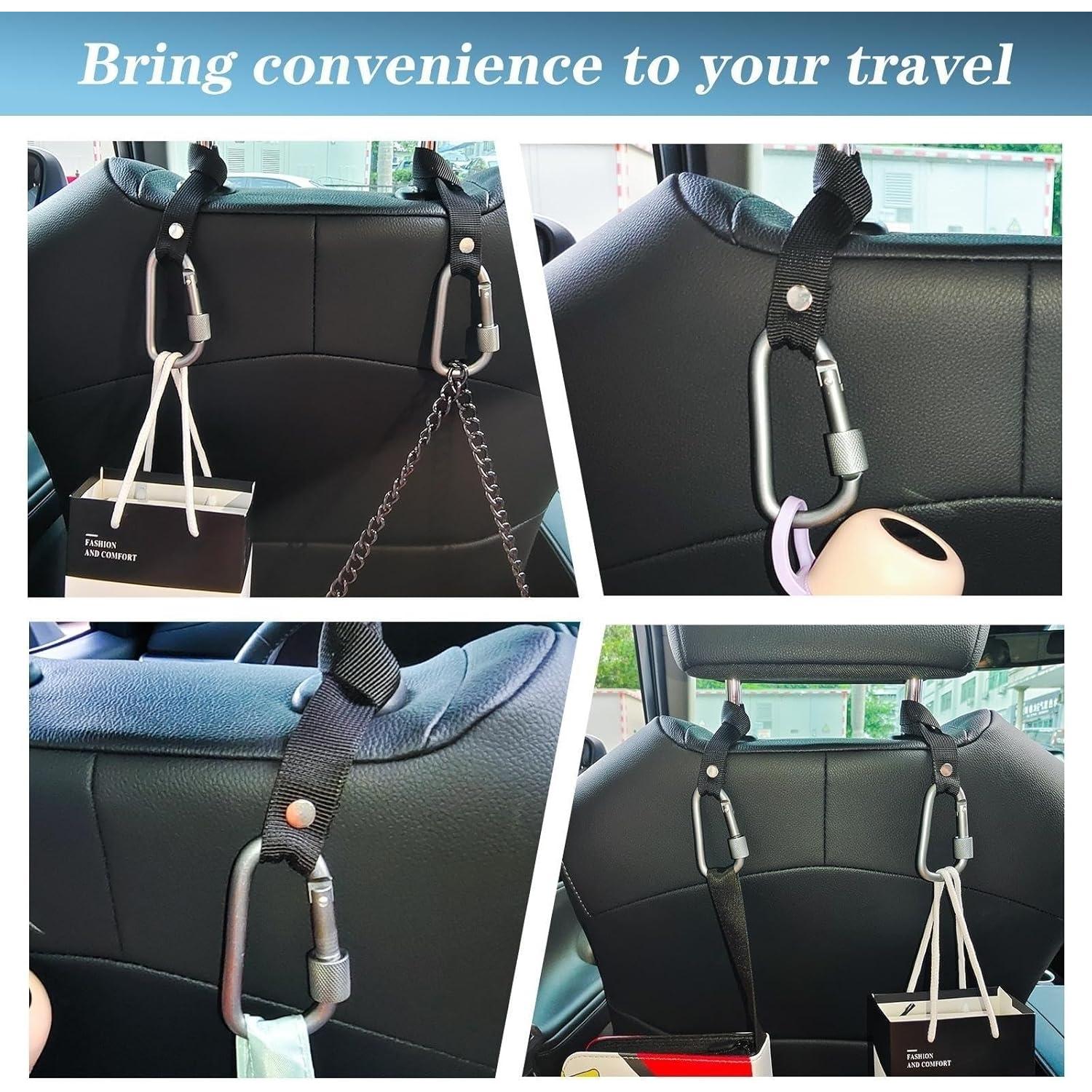 Ganchos de reposacabezas para coche Ecoshire - Gris