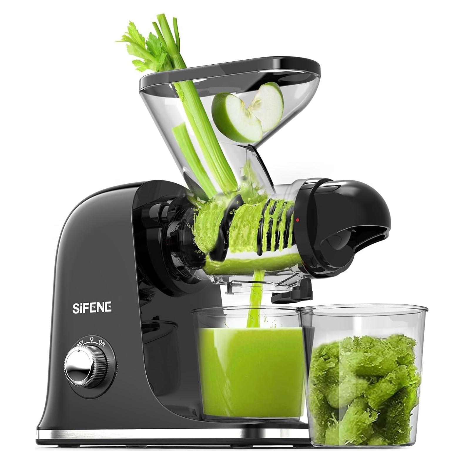 Exprimidor Lento SIFENE JS3304 280ml Negro Sin BPA