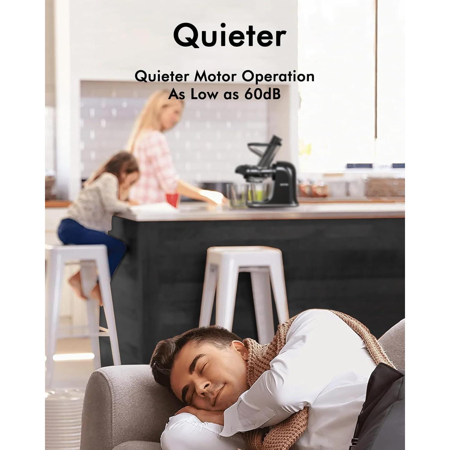 Exprimidor Lento SIFENE JS3304 280ml Negro Sin BPA