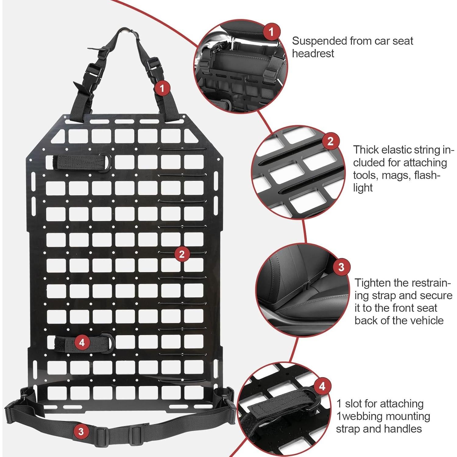 Panel Molle Táctico OEMASSIVE para Vehículos - Organizador