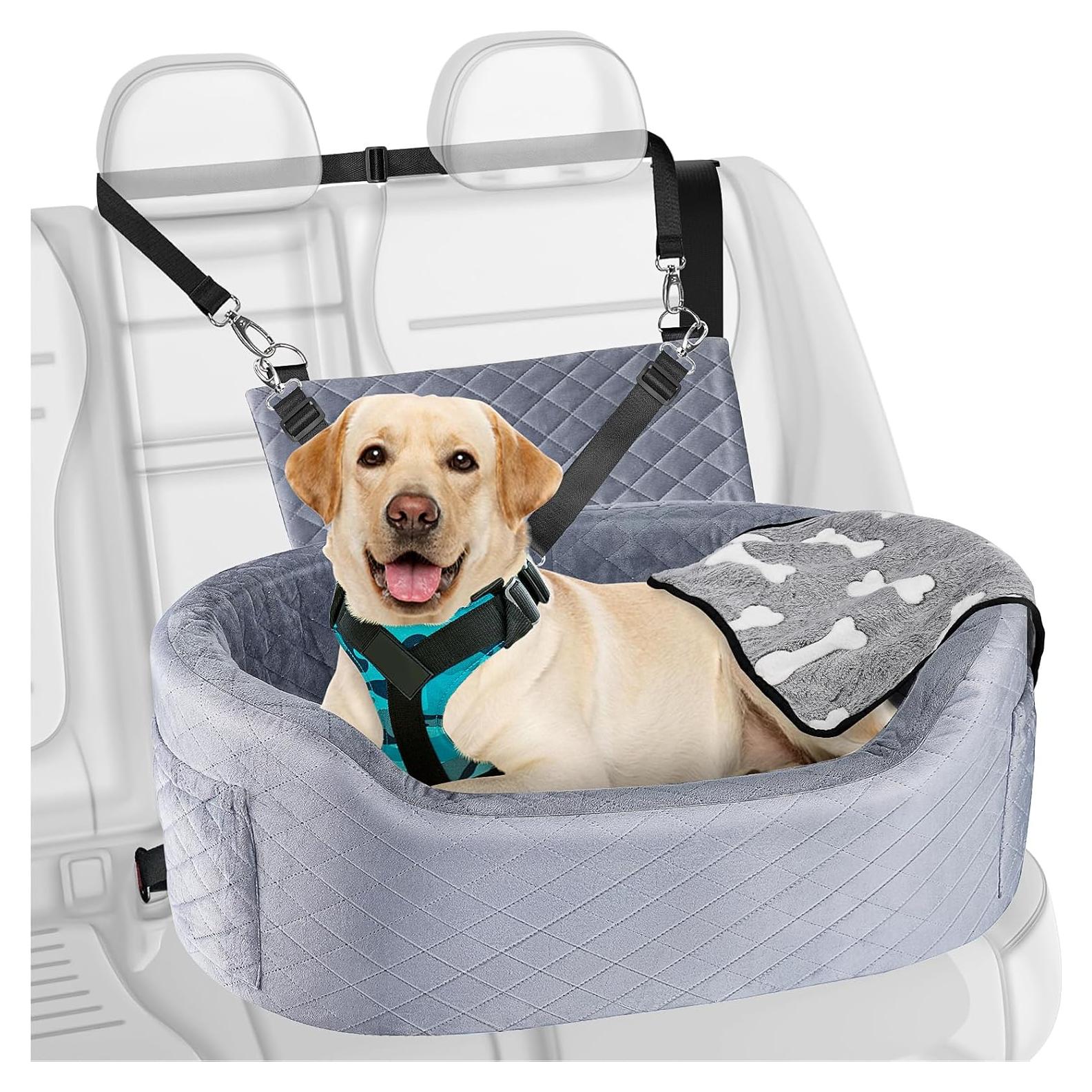 Asiento de Coche para Perros SIVEIS Grande Gris 65 cm