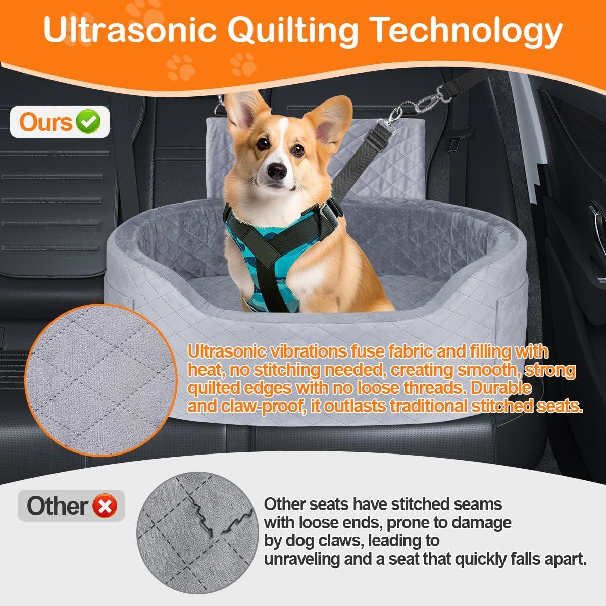 Asiento de Coche para Perros SIVEIS Grande Gris 65 cm