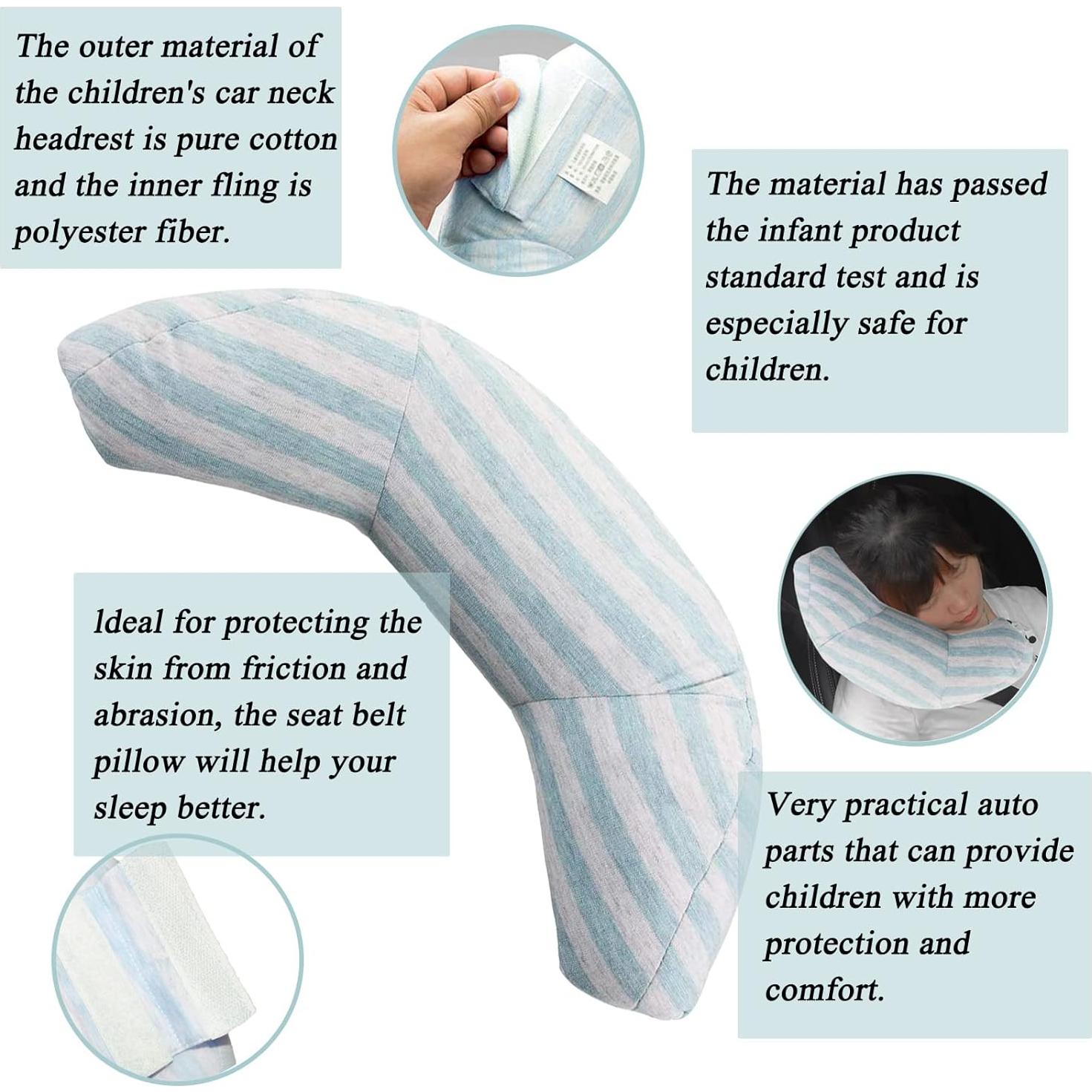 Cojín de Viaje para Coche WenMei Soporte Cuello Niños Verde