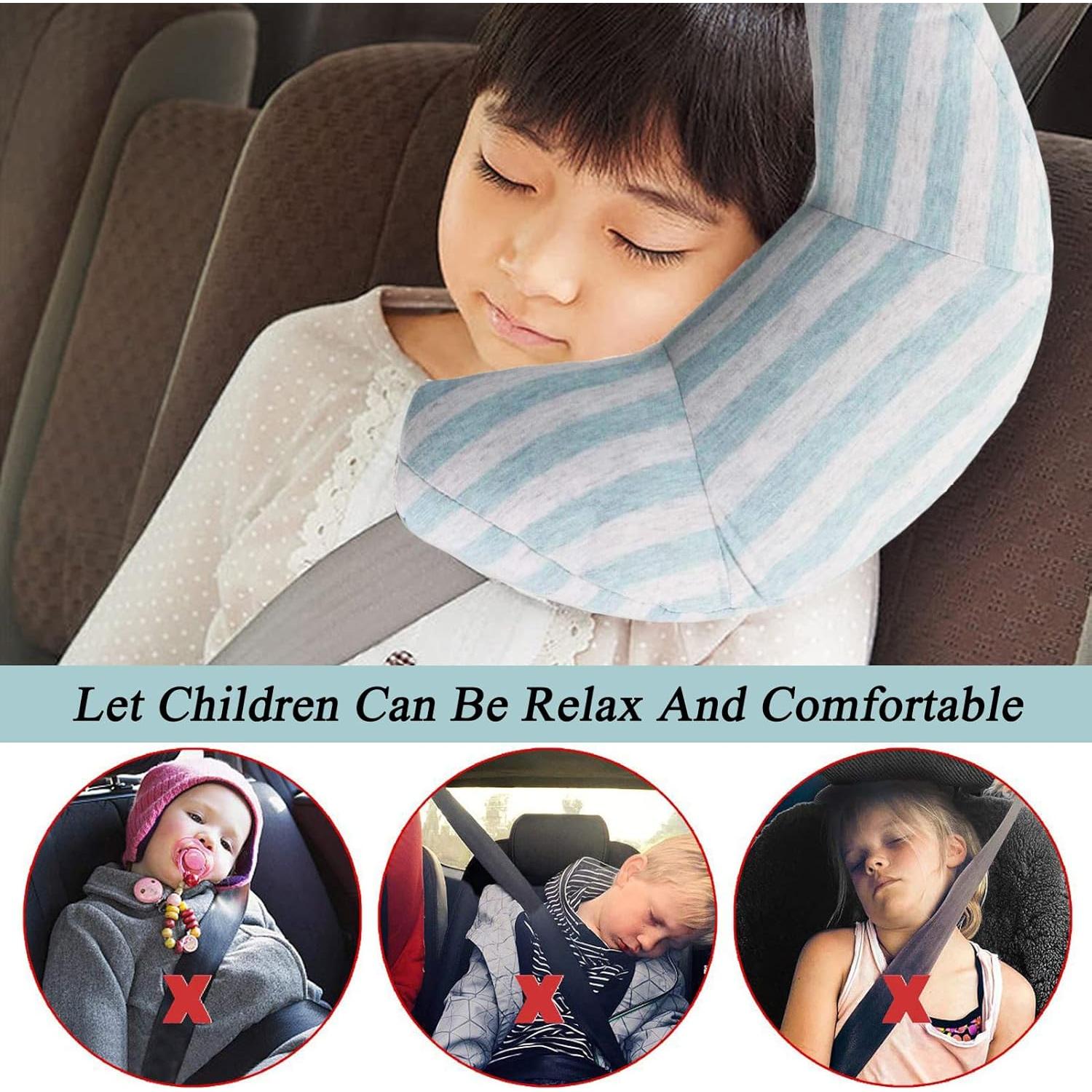 Cojín de Viaje para Coche WenMei Soporte Cuello Niños Verde