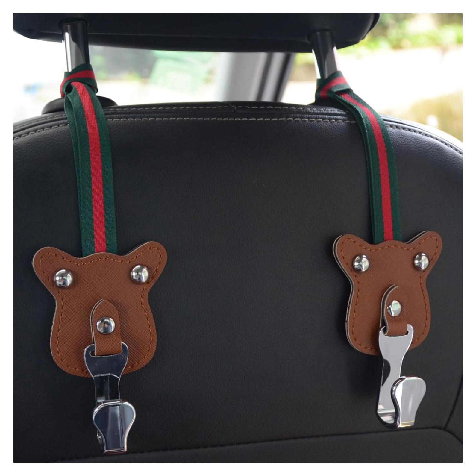 Gancho para bolso de coche Yicheyiyou marrón, 2 unidades