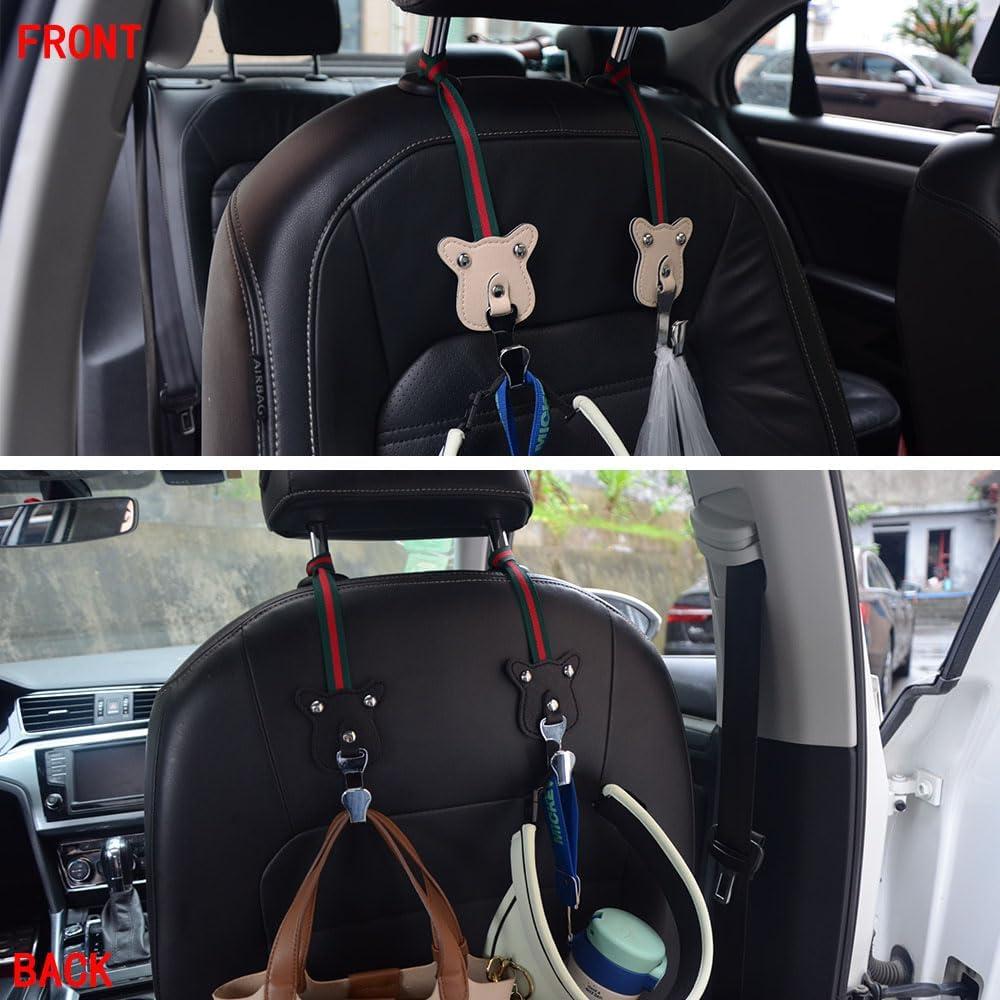 Gancho para bolso de coche Yicheyiyou marrón, 2 unidades