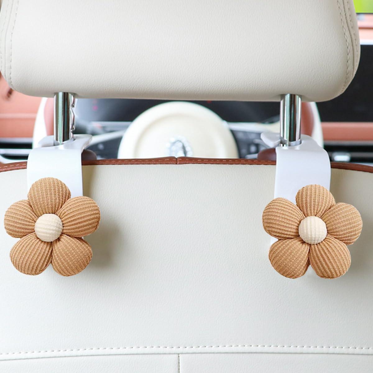 Ganchos organizadores para reposacabezas KHGUZ 4PCS Naranja/Blanco