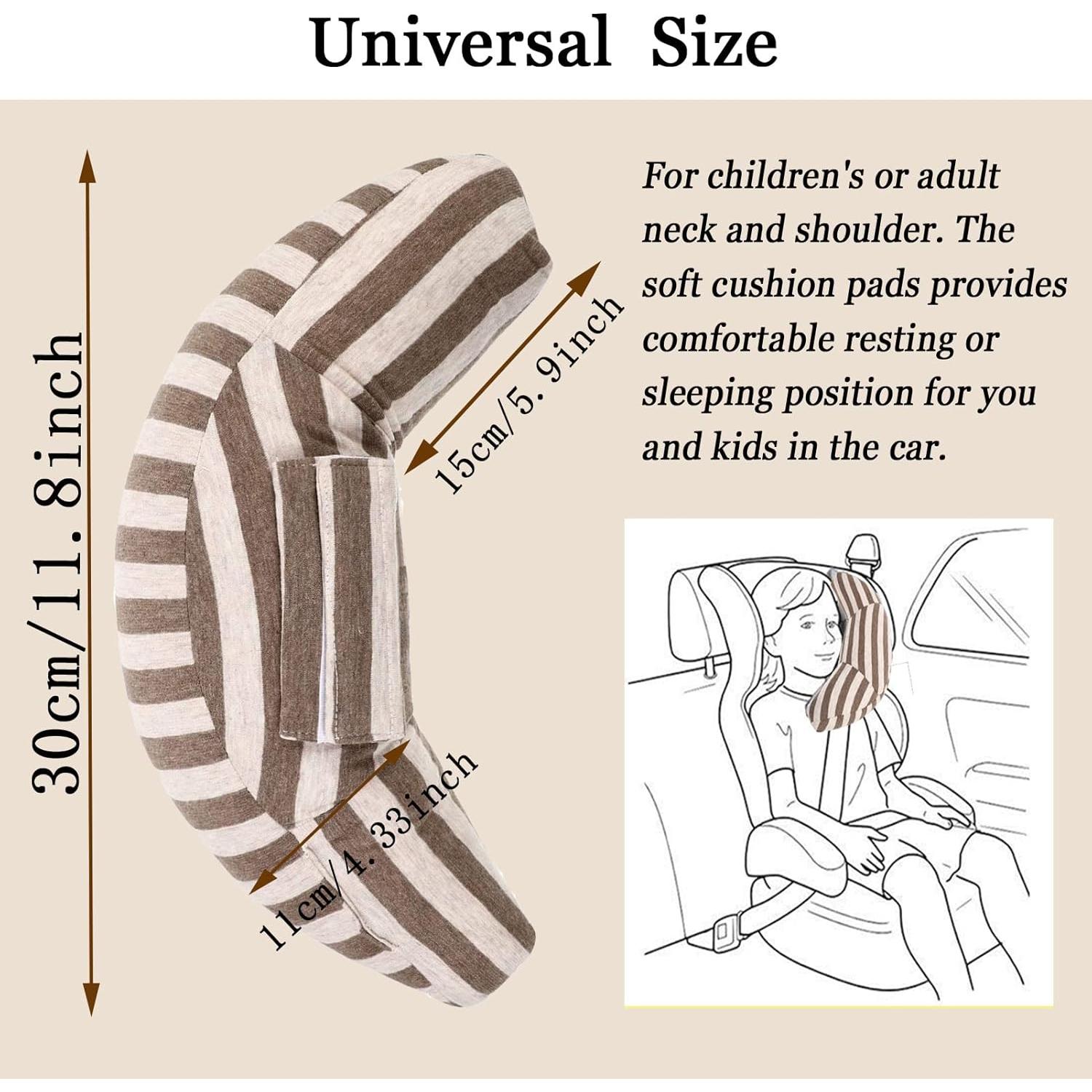 Cojín de Viaje Soporte Cuello Niños WenMei Marrón 30x15 cm