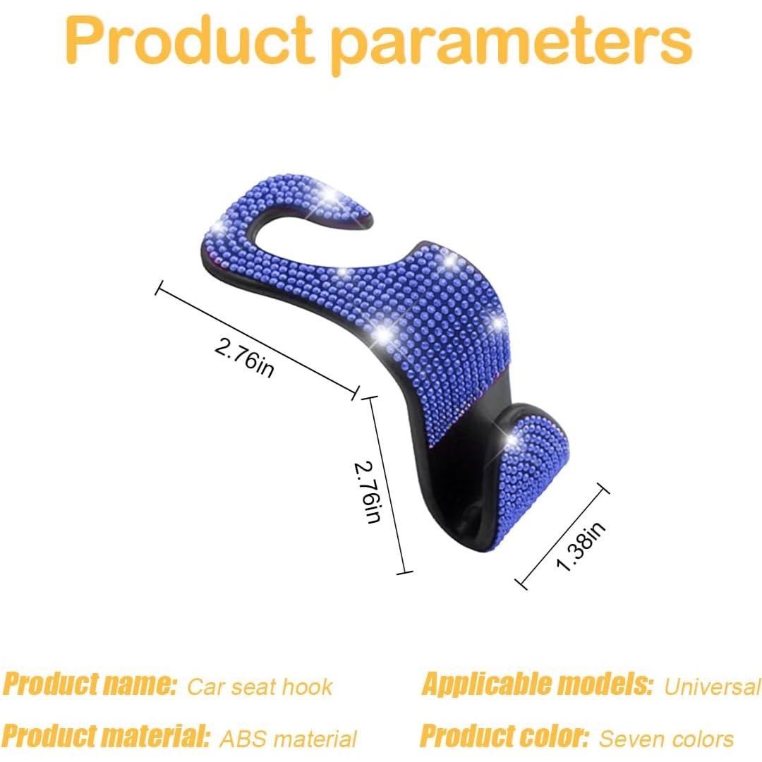 4 Ganchos para Reposacabezas de Auto Osilly Azul