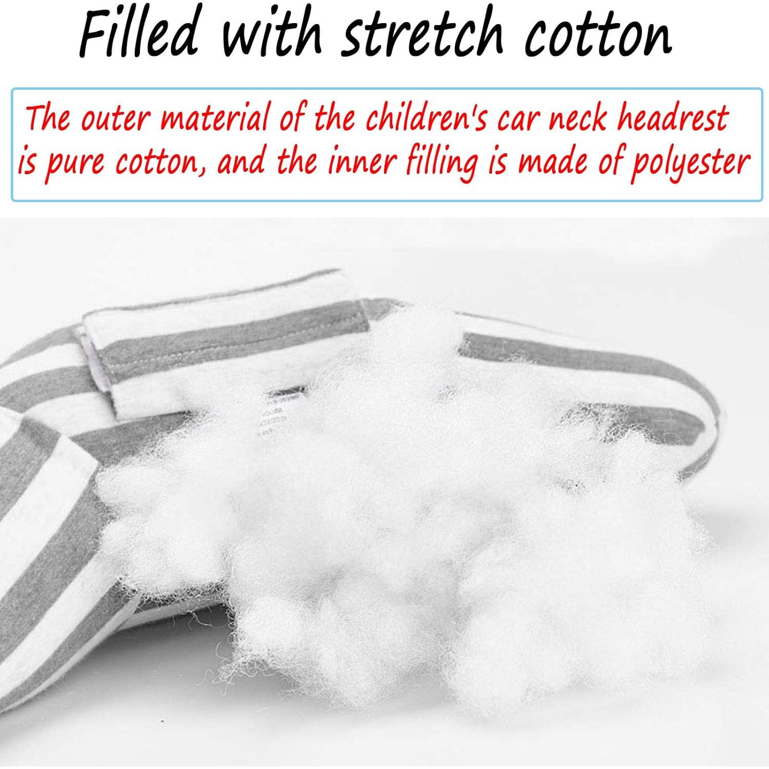 Cojín de Viaje para Coche WenMei Soporte Cuello Niños Gris