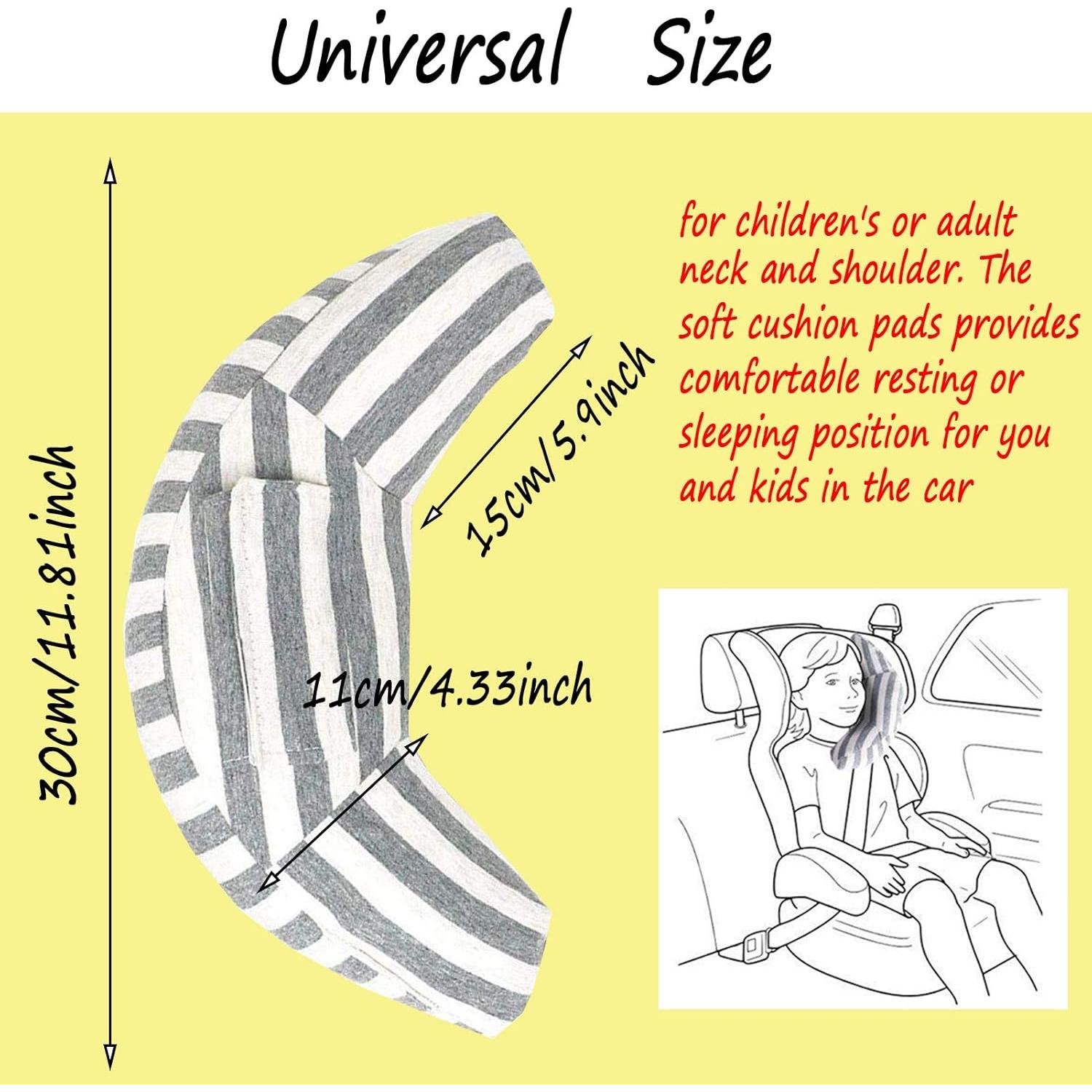 Cojín de Viaje para Coche WenMei Soporte Cuello Niños Gris