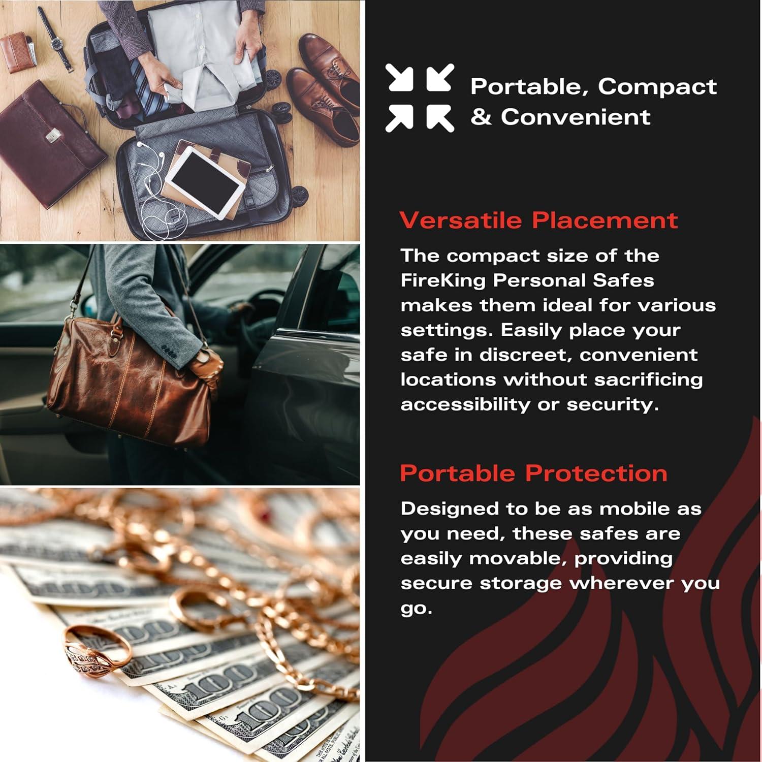 Caja Fuerte Mini FireKing 25,4x17,8x5,1cm Portátil