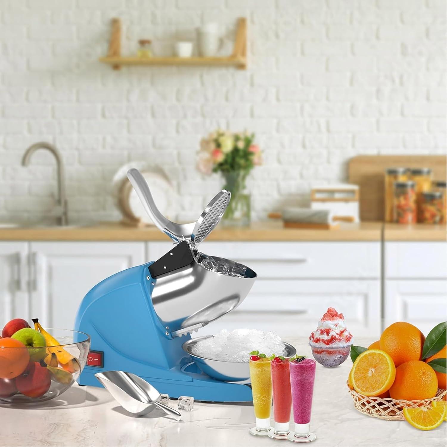 Máquina de Hielo Raspado Greatrue 380W 130kg/h Azul