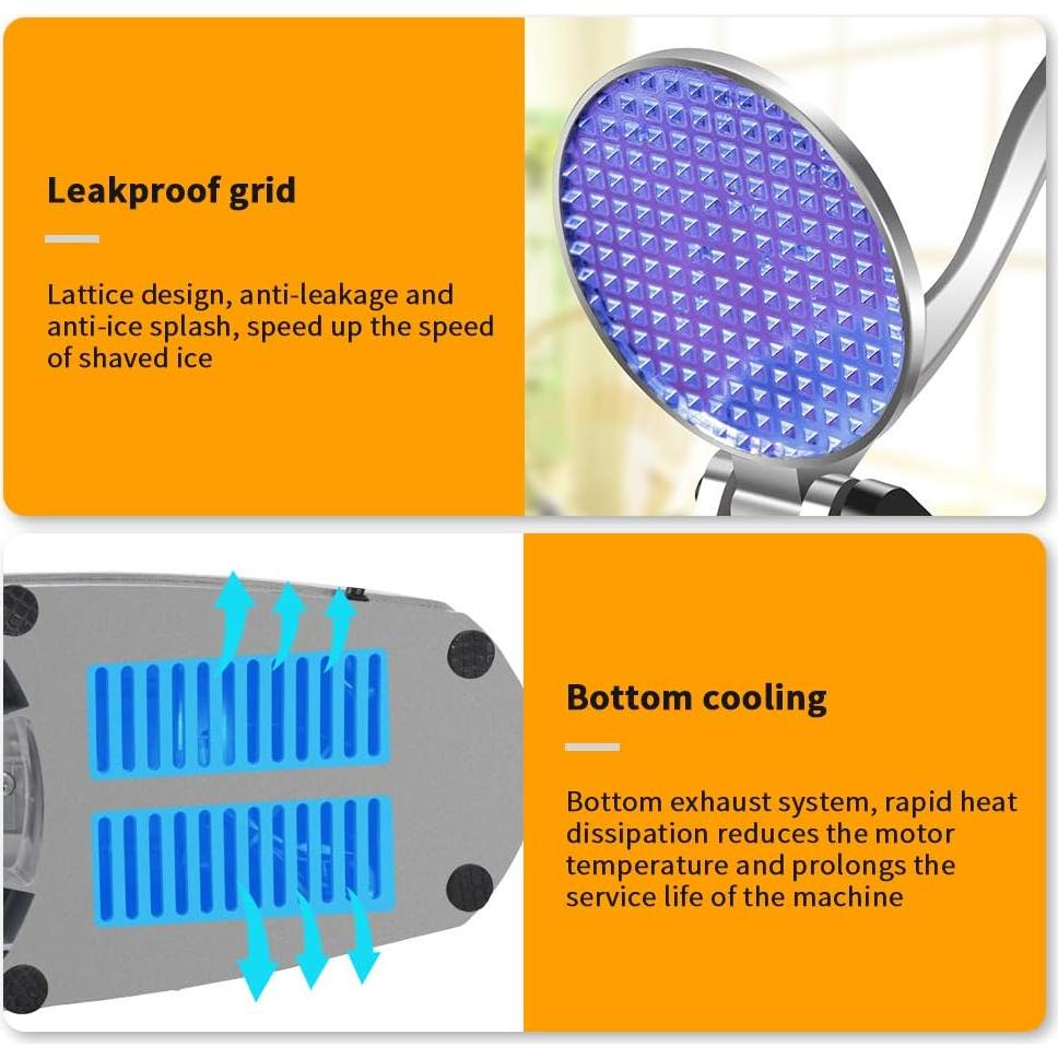 Máquina de Hielo Raspado Greatrue 380W 130kg/h Azul