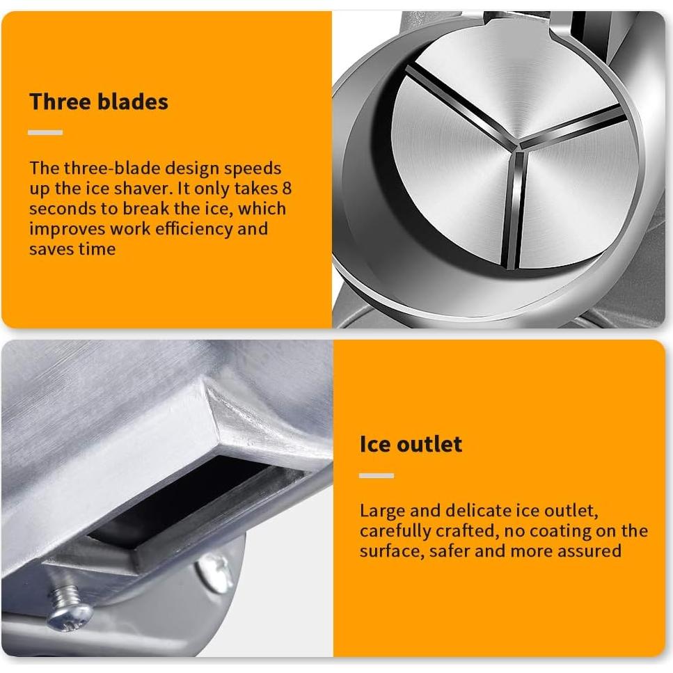 Máquina de Hielo Raspado Greatrue 380W 130kg/h Azul