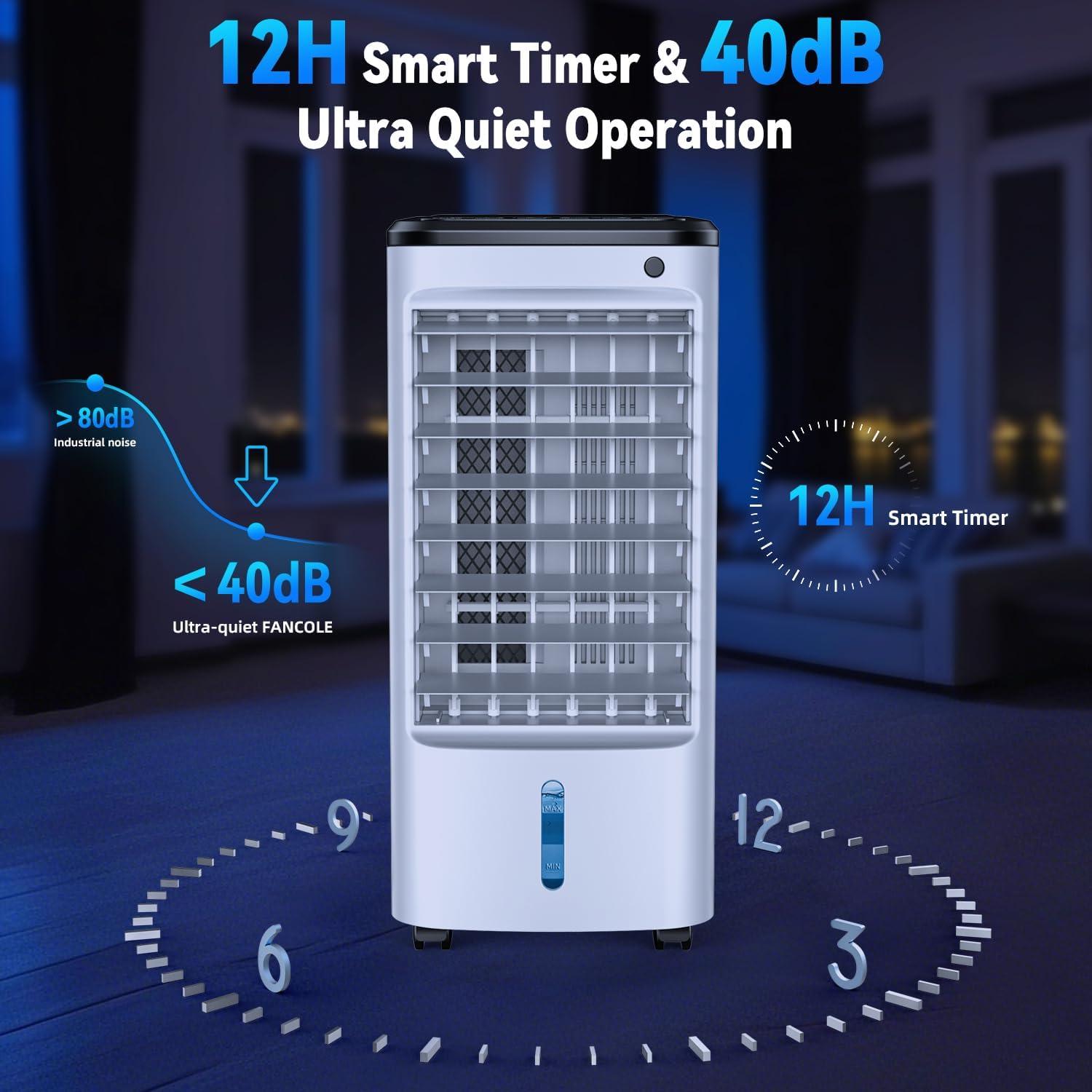 Acondicionador de Aire Portátil FANCOLE DL2-2025 Blanco 3 en 1