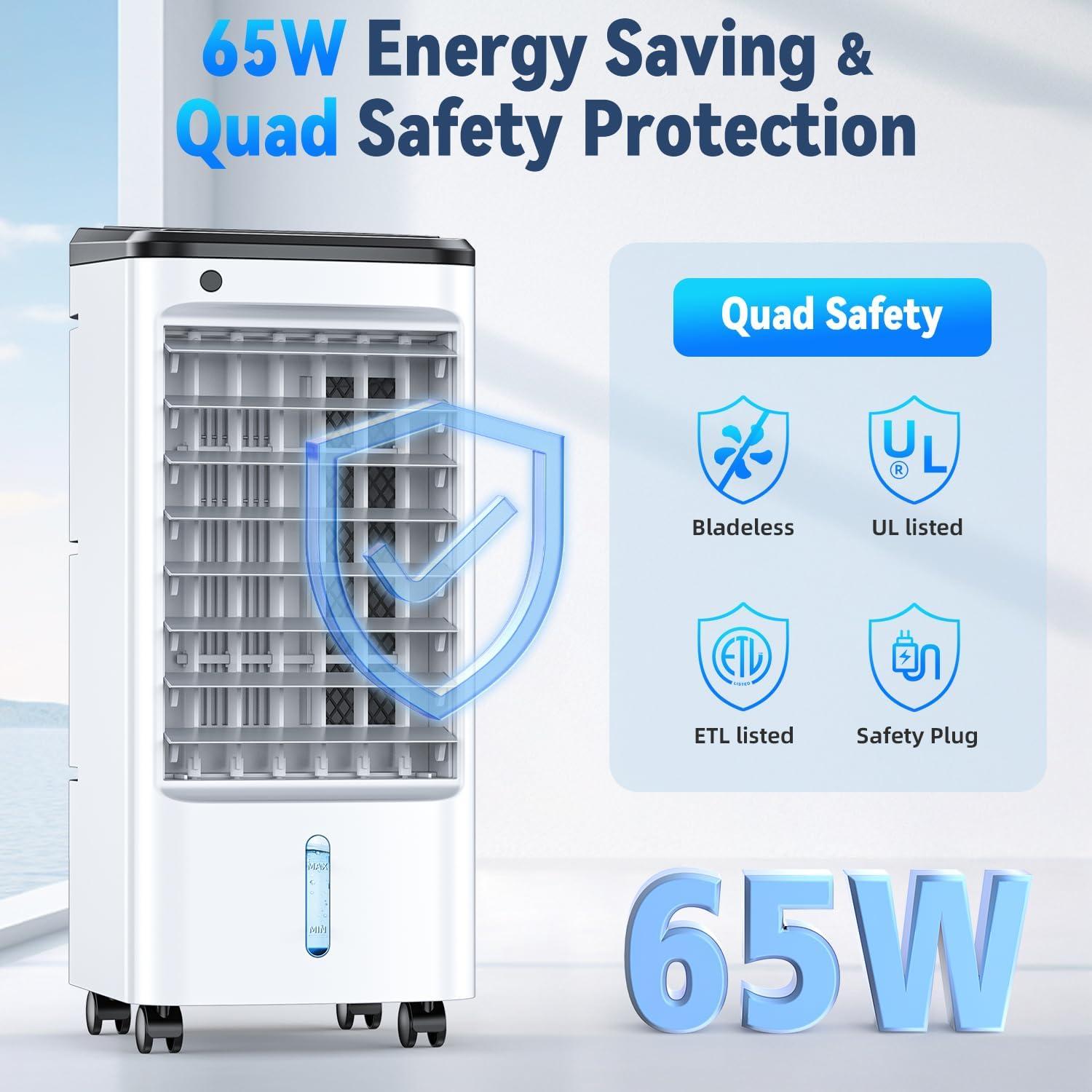 Acondicionador de Aire Portátil FANCOLE DL2-2025 Blanco 3 en 1