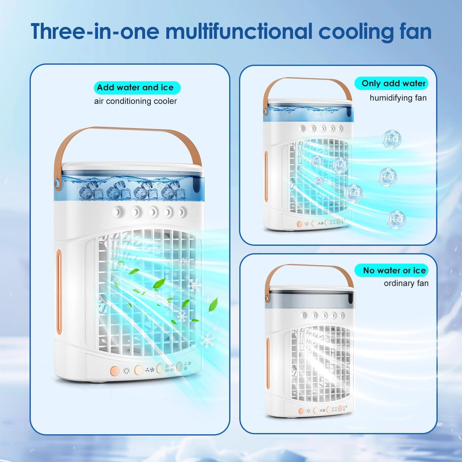 Acondicionador de Aire Portátil Gcobup 4-en-1 700mL LED