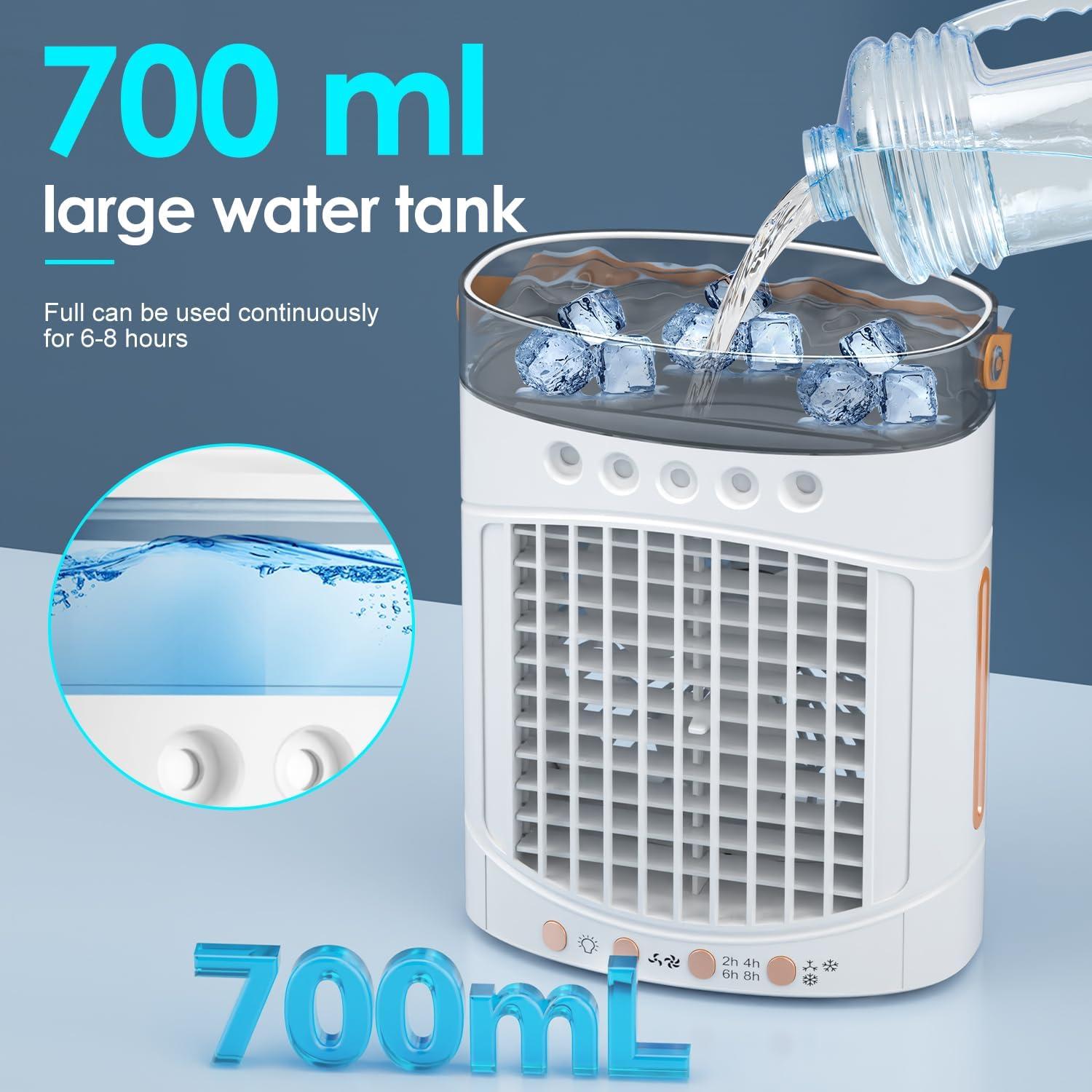 Acondicionador de Aire Portátil Gcobup 4-en-1 700mL LED