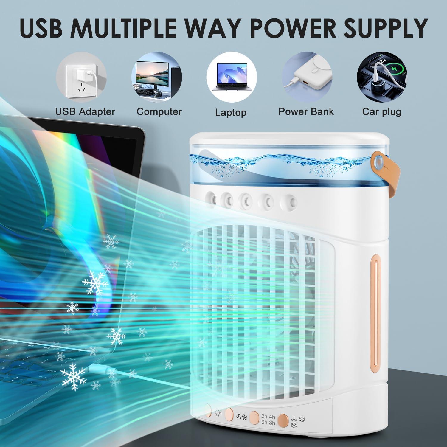 Acondicionador de Aire Portátil Gcobup 4-en-1 700mL LED