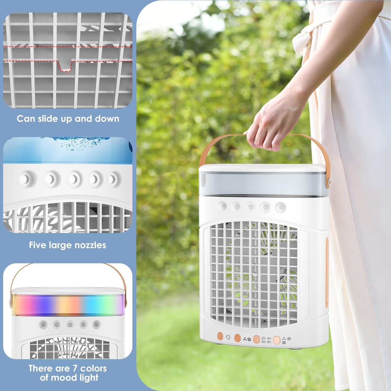 Acondicionador de Aire Portátil Gcobup 4-en-1 700mL LED