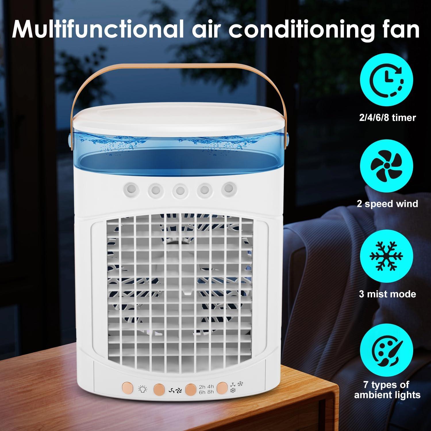 Acondicionador de Aire Portátil Gcobup 4-en-1 700mL LED